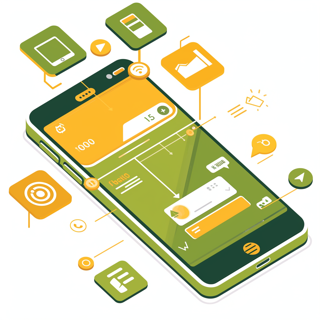 Infográfico visual mostrando um smartphone com indicadores de otimização: bateria carregando, temperatura resfriando, armazenamento liberado, apps em background fechados e brilho ajustado.